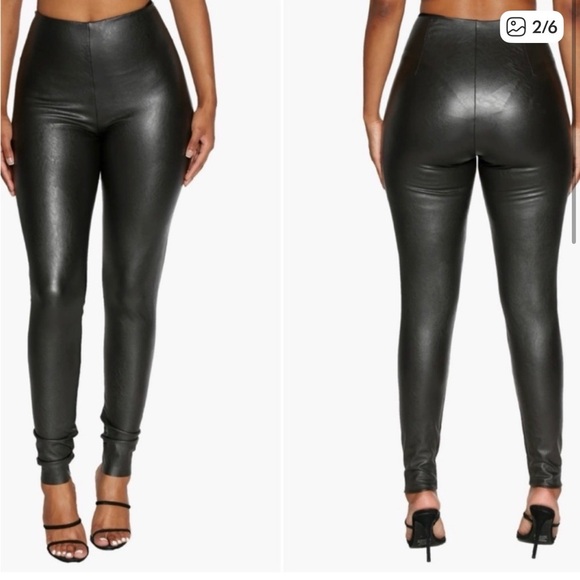 naked wardrobe Pants - Naked Wardrobe Vegan Faux Leather High-Waist Leggings - Black XS NWOT Nordstrom